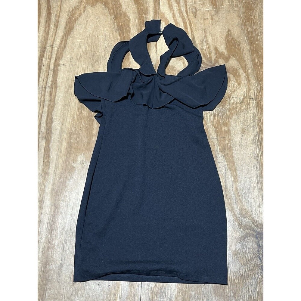 zara dress Women S Black Sleeveless Mini Knit Cocktail @D3